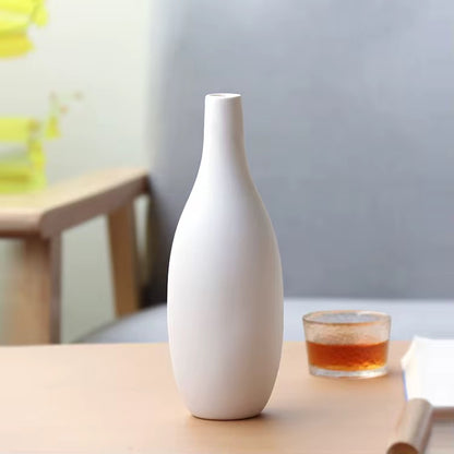 Nordic Matte White Ceramic Vase