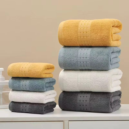 Luxury 100% Cotton Dobby Bath Towels Set