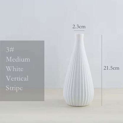 Nordic Stripes Ceramic Vase