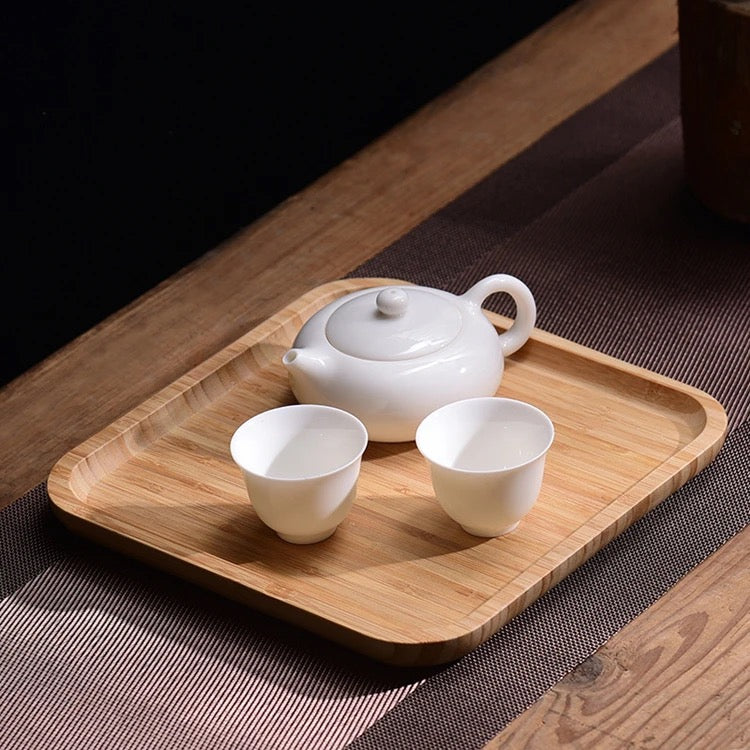 Luxury Bamboo Serving Tray Set