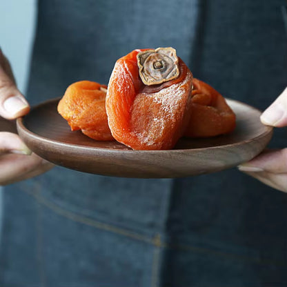 Luxury Walnut Wooden Round Tray