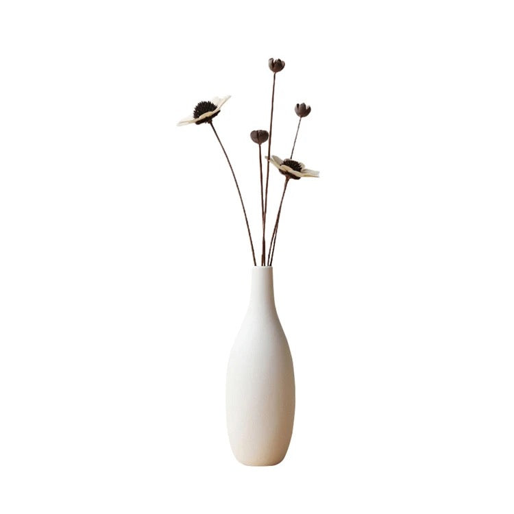 Nordic Matte White Ceramic Vase