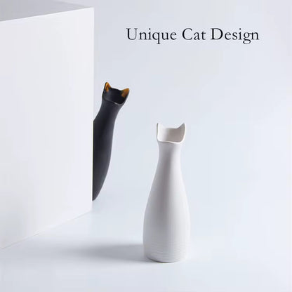 Cat Nordic Ceramic Vase