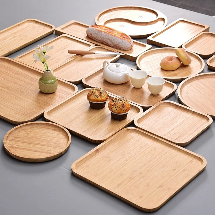 Luxury Bamboo Serving Tray Set