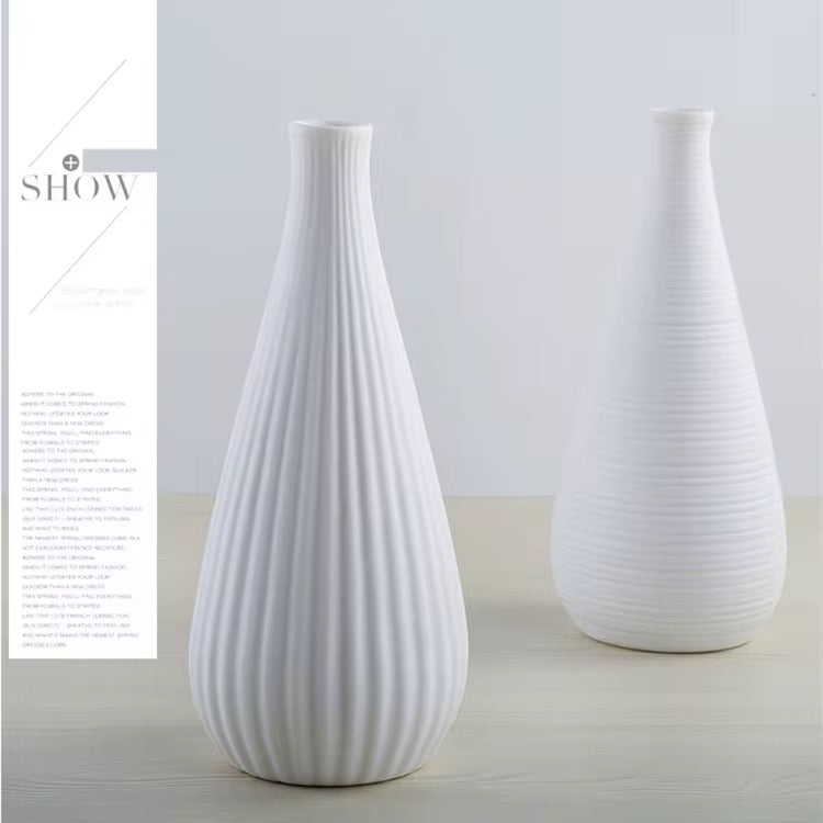 Nordic Stripes Ceramic Vase