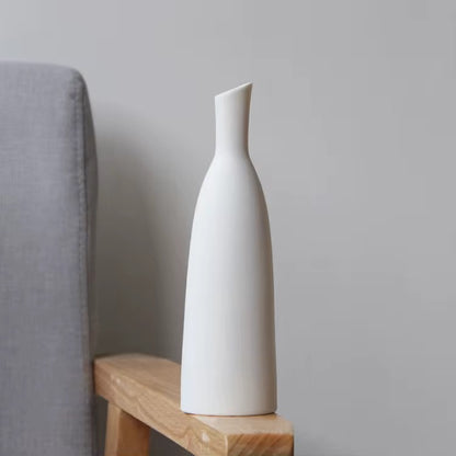 Nordic Matte White Ceramic Vase