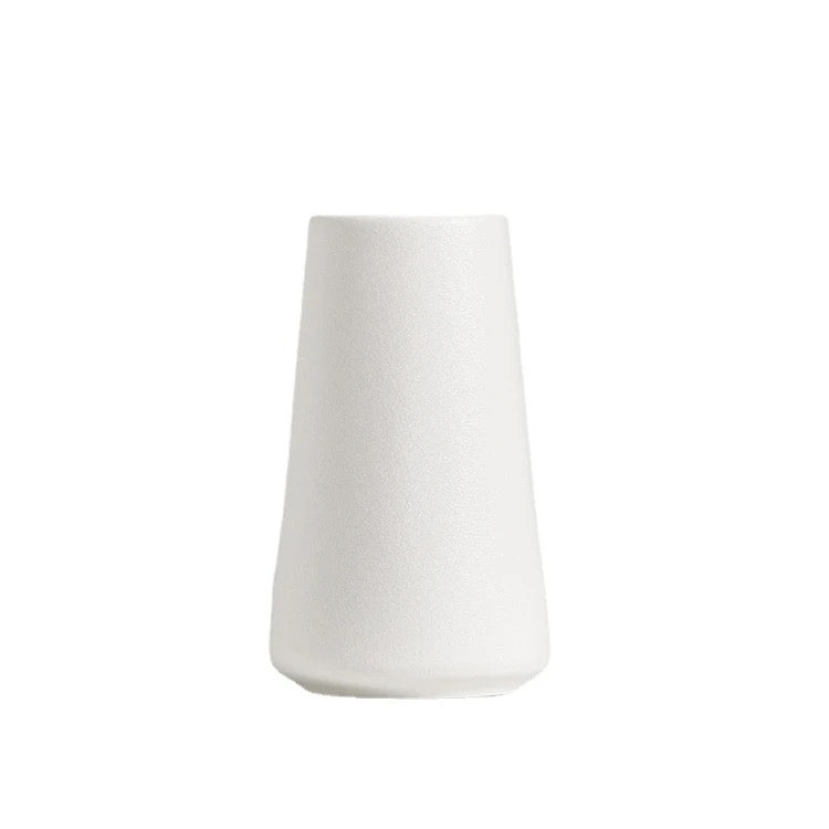 Nordic Matte White Ceramic Flower Vase