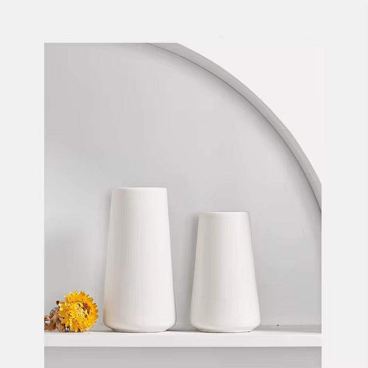 Nordic Matte White Ceramic Flower Vase