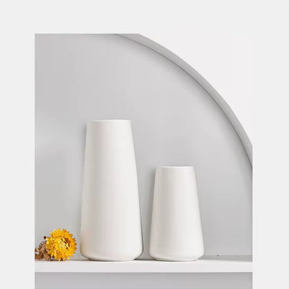 Nordic Matte White Ceramic Flower Vase